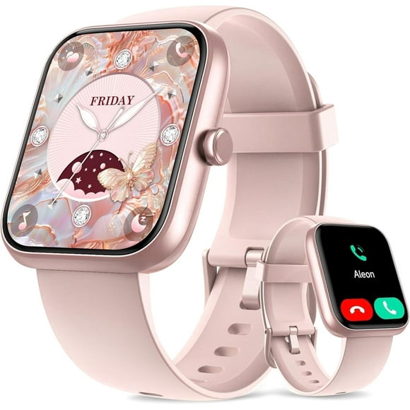 STA Smart Watch,IP68 Waterproof Smartwatch for Women Men 180+ Sports Modes,1.95-inch Fitness Tracker with Bluetooth Call(Answer/Make Calls) STA Smartwatch Compatible with Android and iPhone (Pink)