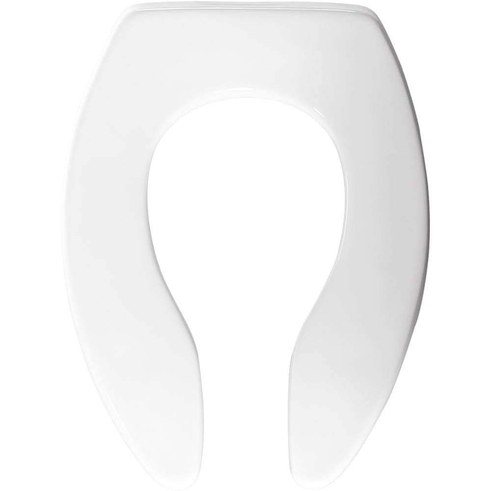 STA-TITE Elongated Open Front Toilet Seat in White