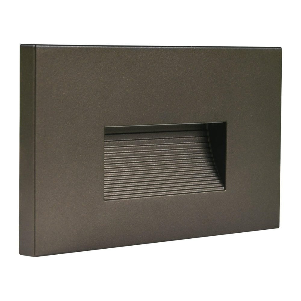 Dark Bronze Rectangular Waterproof LED Step Light Fixture