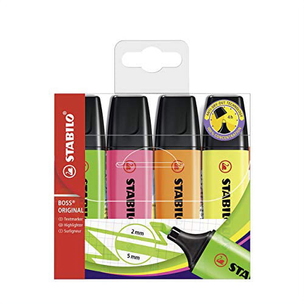 STABILO Boss Original Highlighter - Chisel Tip, Orange, Refillable & Long-Lasting