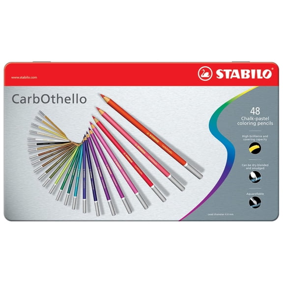 STABILO CarbOthello Pastel Pencil Set, 48-Color