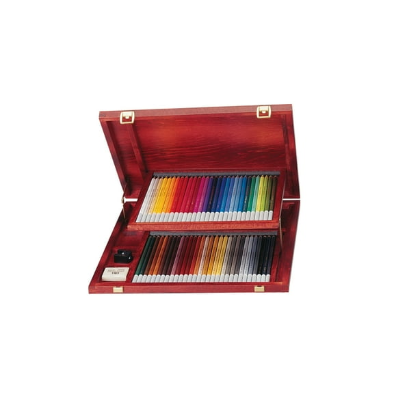 STABILO CarbOthello Pastel Pencil Set, 60-Color, in Wood Box