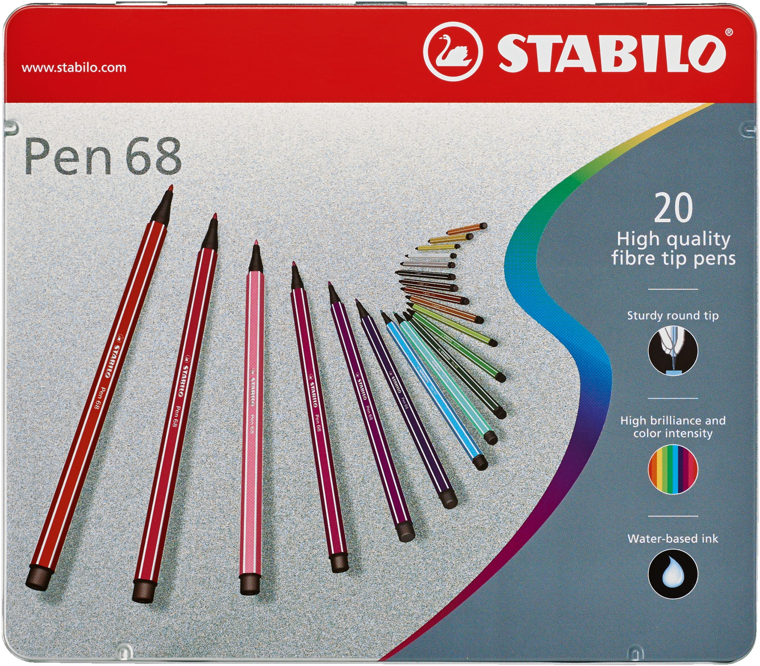 Metallic Premium Felt Tip Pen STABILO pen 68 metallic Gold/Silver