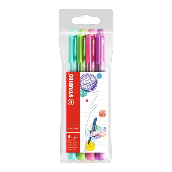 STABILO pointMax Color Wallet, 4-Color, Bright