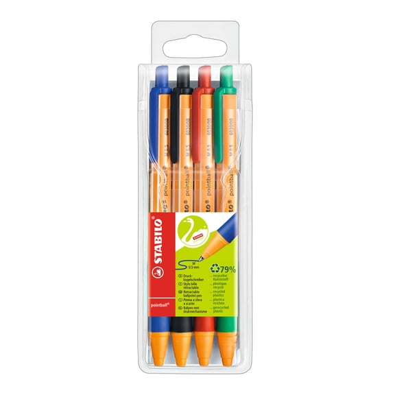 STABILO pointball Pen Wallet, 4-Color