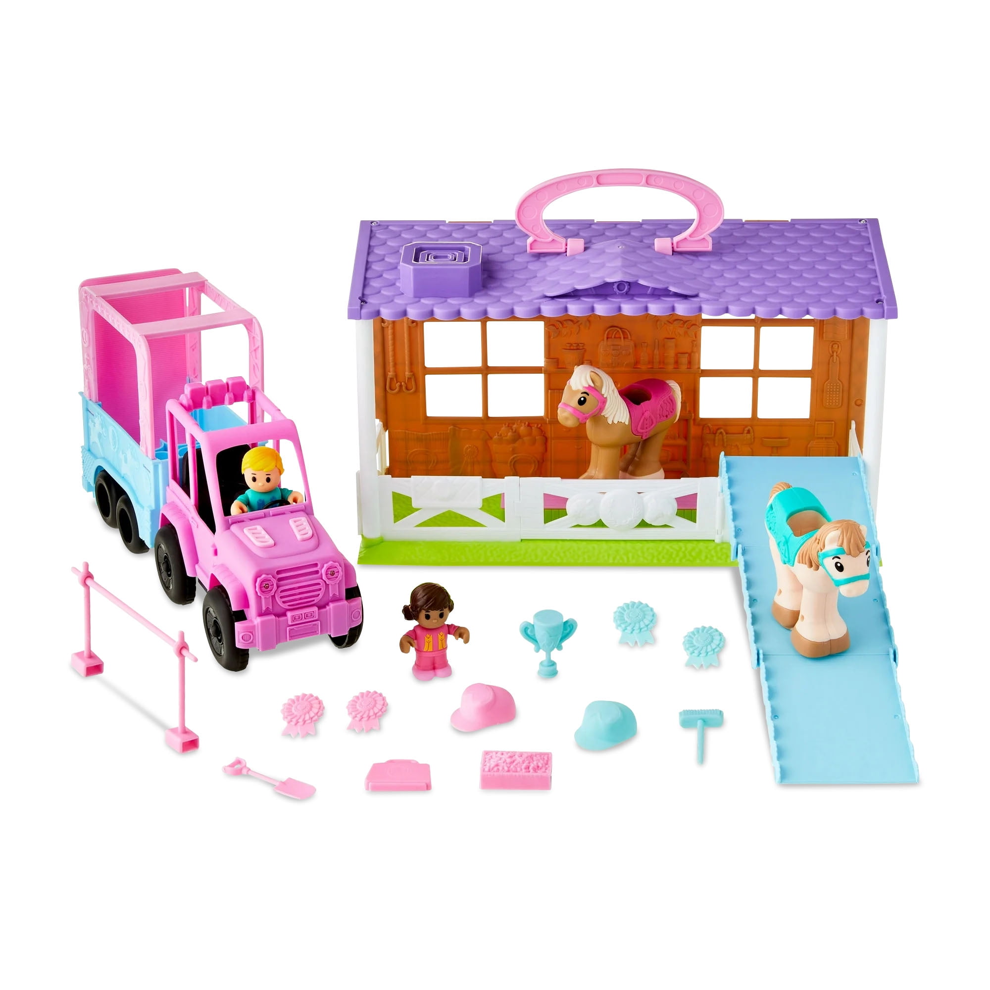 Kid Connection Pony Ranch Play Set with Lights and Sounds 36 Pieces Toddler Toys