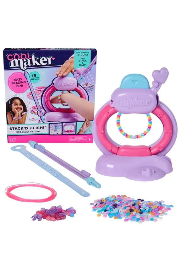 , Stack'd Heishi Bracelet Studio with Over 1200 Beads, for Kids Ages 7 and up