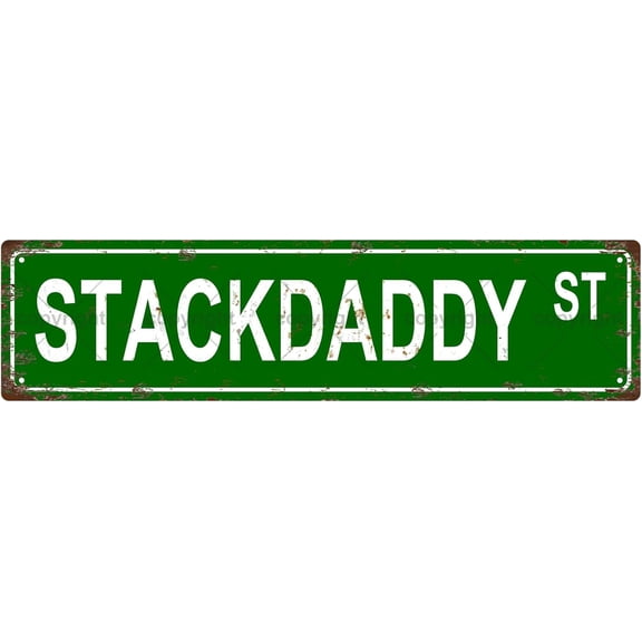 STACKDADDY ST People Vintage Metal Tin Street Sign Bar Cafe Garage Cave Home Room Wall Bathroom Farmhouse Garden Porch Patio Decor, 16 x 4 Inch