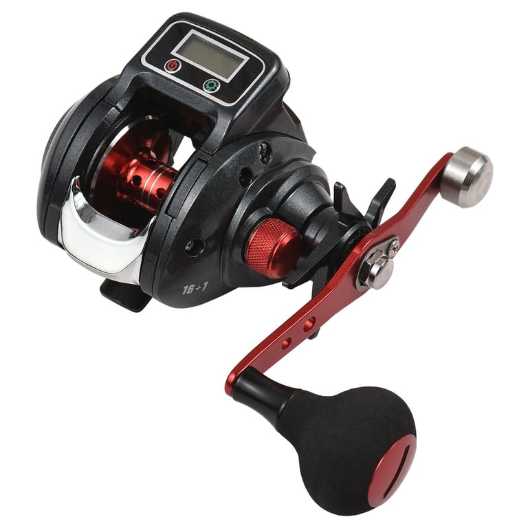 STACO Fishing Reel Line Counter Reel 16+1 Ball Bearings Left/Right Ice Fishing  Reel 6.3:1 Gear Ratio 