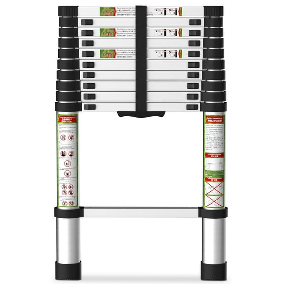 STACOO 10.5FT Telescopic Ladder, 330lb Capacity Aluminum Telescoping Ladder with Non-Slip Feet, Lightweight Portable Extension Ladder for Household/Outdoor Work