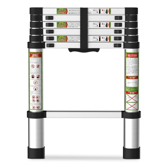 STACOO 6.5FT Telescopic Ladder, 330lb Capacity Aluminum Telescoping Ladder with Non-Slip Feet, Lightweight Portable Extension Ladder for Household/Outdoor Work