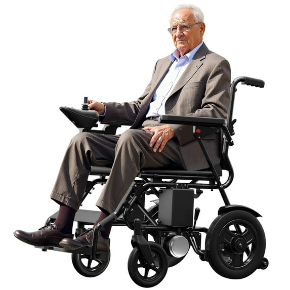 STACOO Electric Wheelchair for Adults, 500W Motorized Wheelchair with 20+ Travel Range, All Terrain Portable Electric Wheelchair for Seniors 350LB Capacity