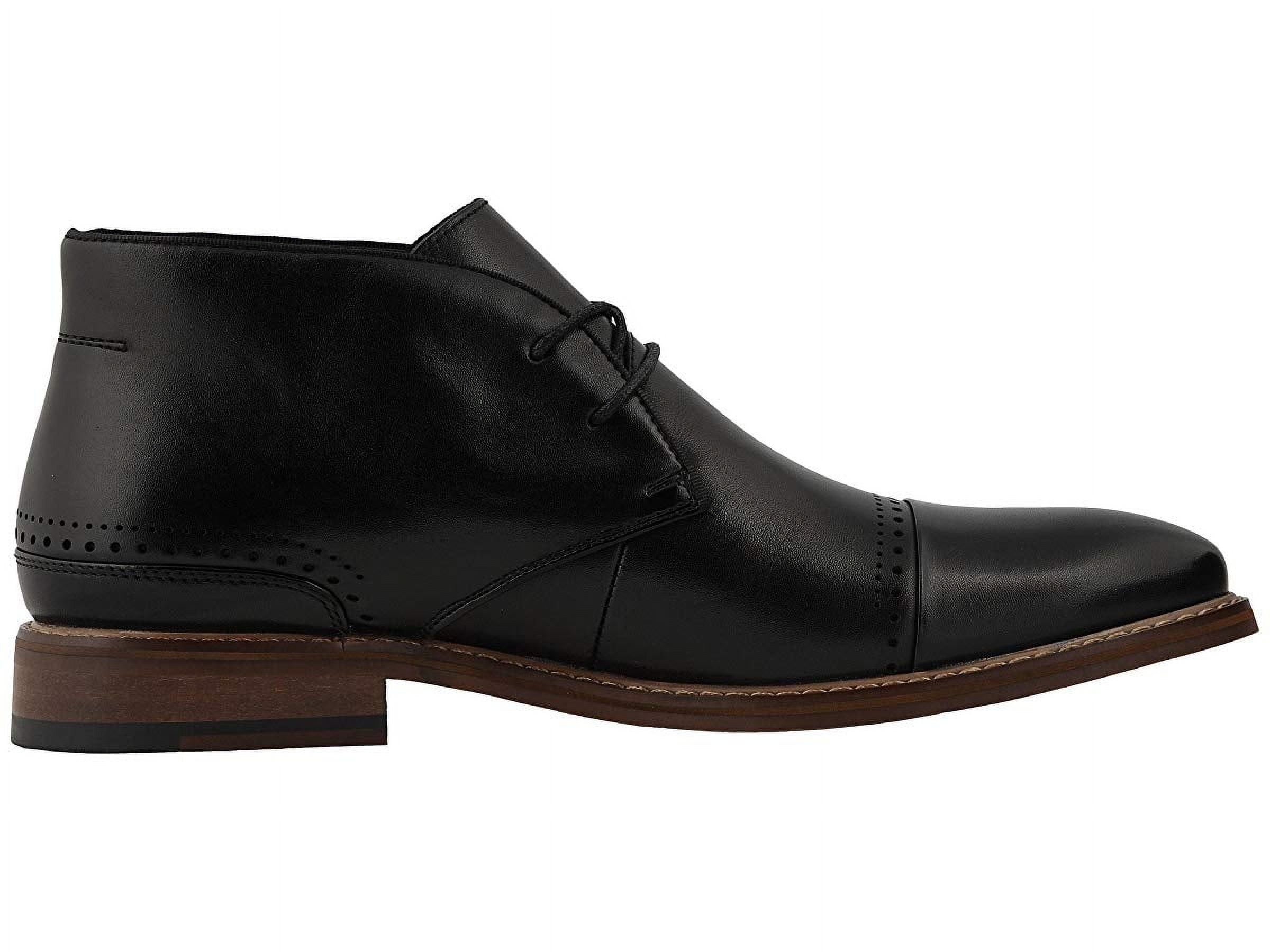 STACY ADAMS Men's Ashby Cap-Toe Lace-up Chukka Boot color: Black