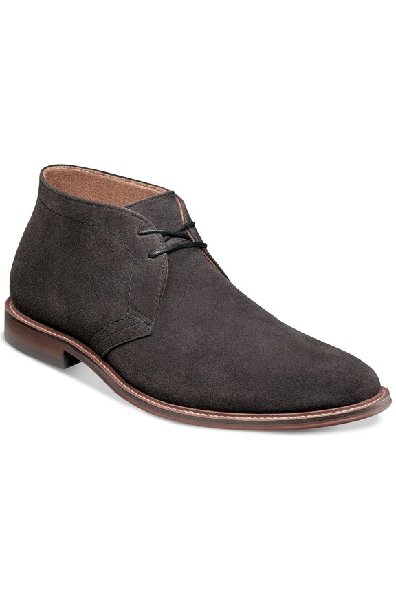 STACY ADAMS Mens Black Cushioned Arch Support Martfield Round Toe Lace-Up Leather Dress Chukka Boots 10 M