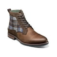 thumbnail image 1 of STACY ADAMS Mens Brown Mixed Media Pull Tab Cushioned Lace Octavius Round Toe Block Heel Zip-Up Chukka Boots 11.5 M, 1 of 4