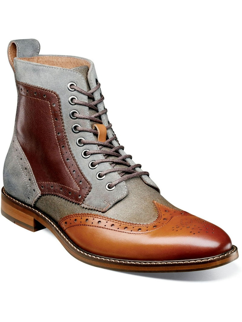 STACY ADAMS Mens Brown Perforated Comfort Finnegan Wingtip  display picture 1