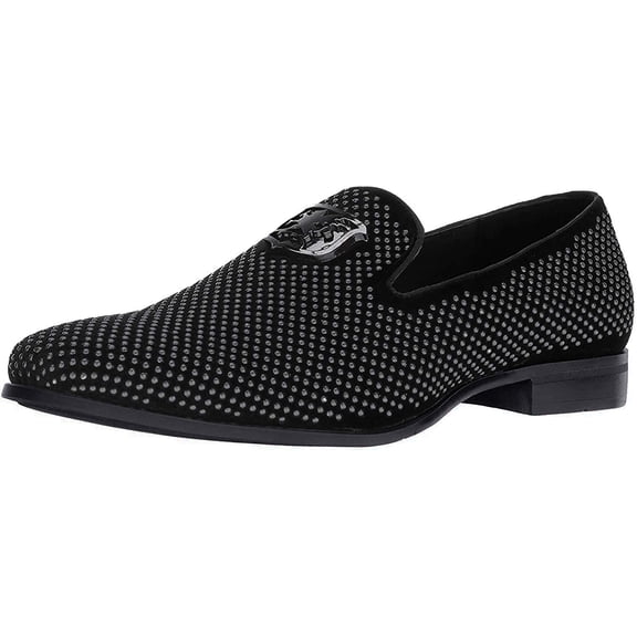 Stacy Adams Men's Shoes Swagger Studded Slip On Black 25228-001