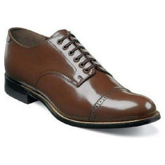 STACY ADAMS mens Madison Cap Toe oxfords shoes, Brown - 12, 10 US