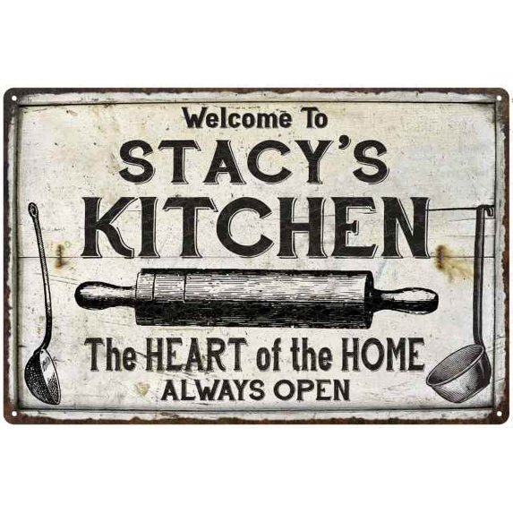 STACY'S Kitchen Farmhouse Sign Gift Gift 12x18 Metal 112180033183