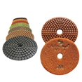 thumbnail image 1 of STADEA Grit 200 (2 Pieces) 5" Diamond Polishing Pads for Granite Marble Concrete Stone polishing Wet Grinder, 1 of 4