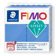 STAEDTLER 8010-31 FIMO Effect Oven-Hardening Polymer Modelling Clay - Metallic Blue 1 x 57g Block