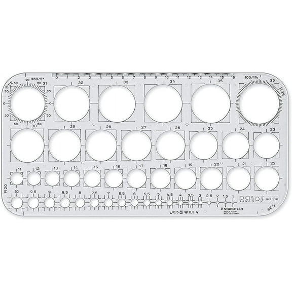 STAEDTLER Mars 576 01 F Circle Template Transparent