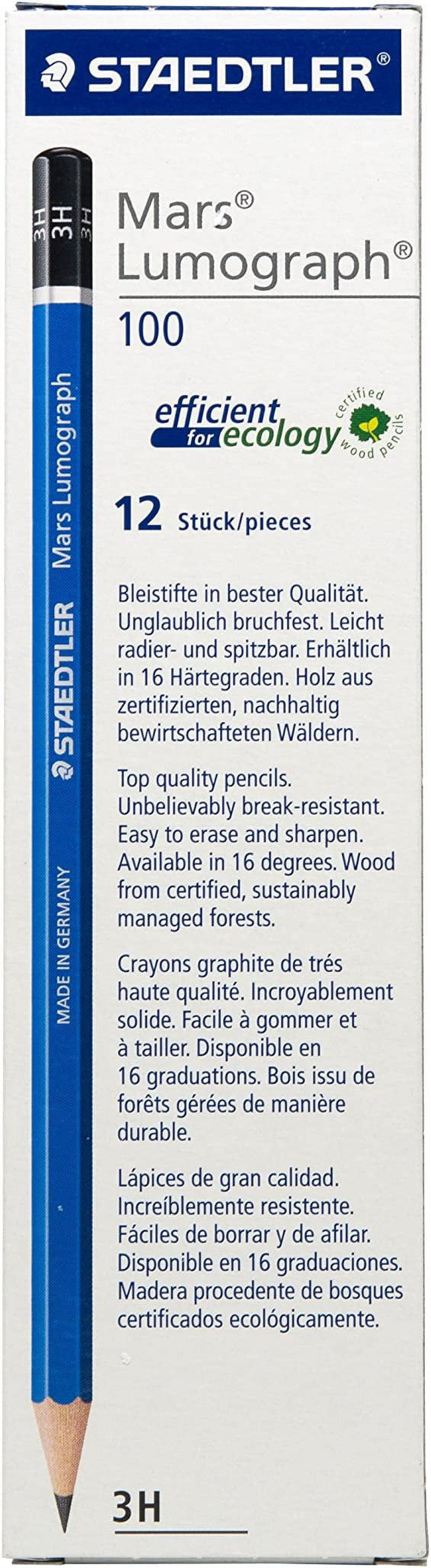 STAEDTLER Mars Lumograph Writing, Drawing, Sketching Pencil (Box of 12) (3H)