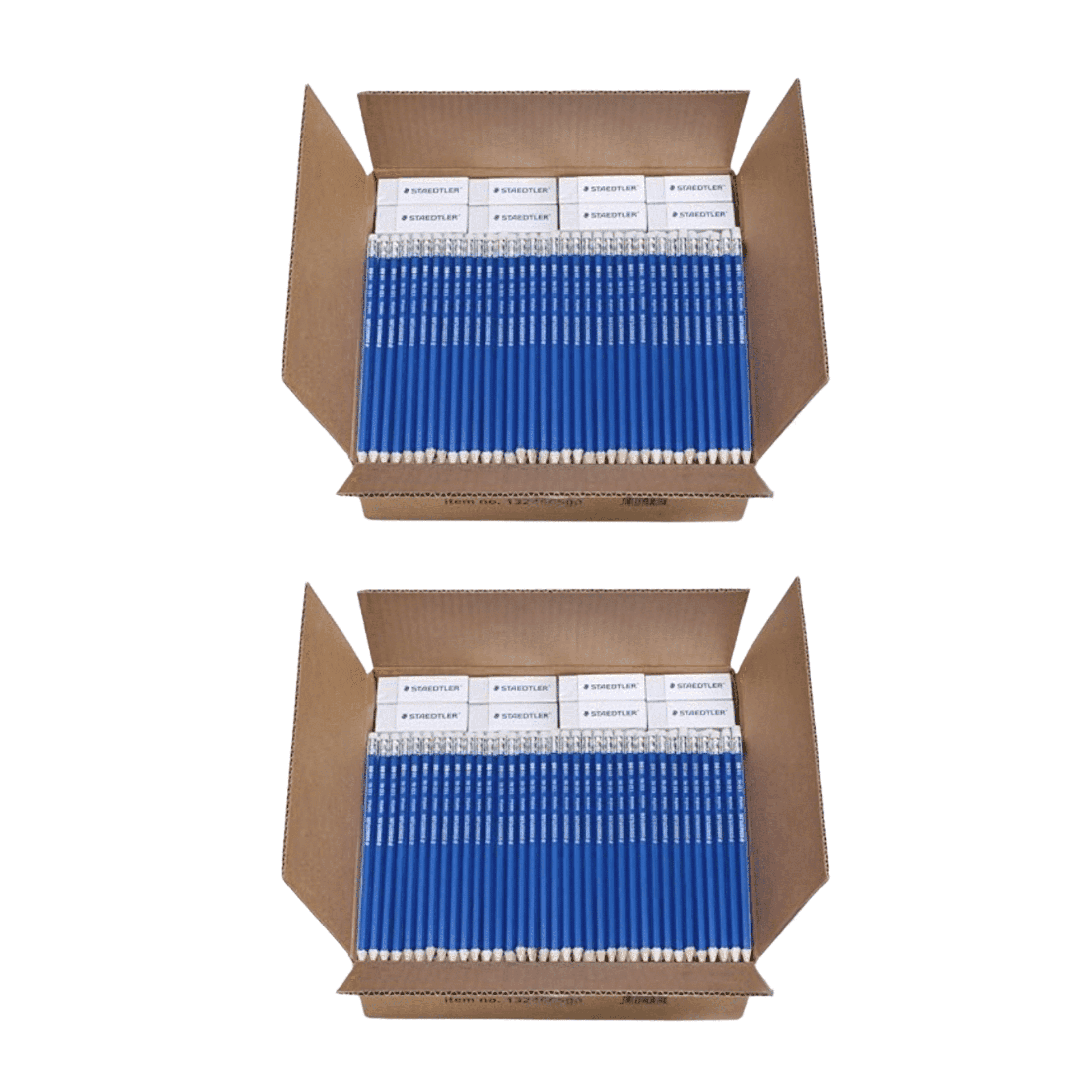 STAEDTLER Norica #2 HB Pencils Class Pack with Erasers 2 Pack , (2 sets of 144 pcs)  Break-Resistant Lead, Pre-sharpened bulk back with PVC-Free Erasers, Count 288