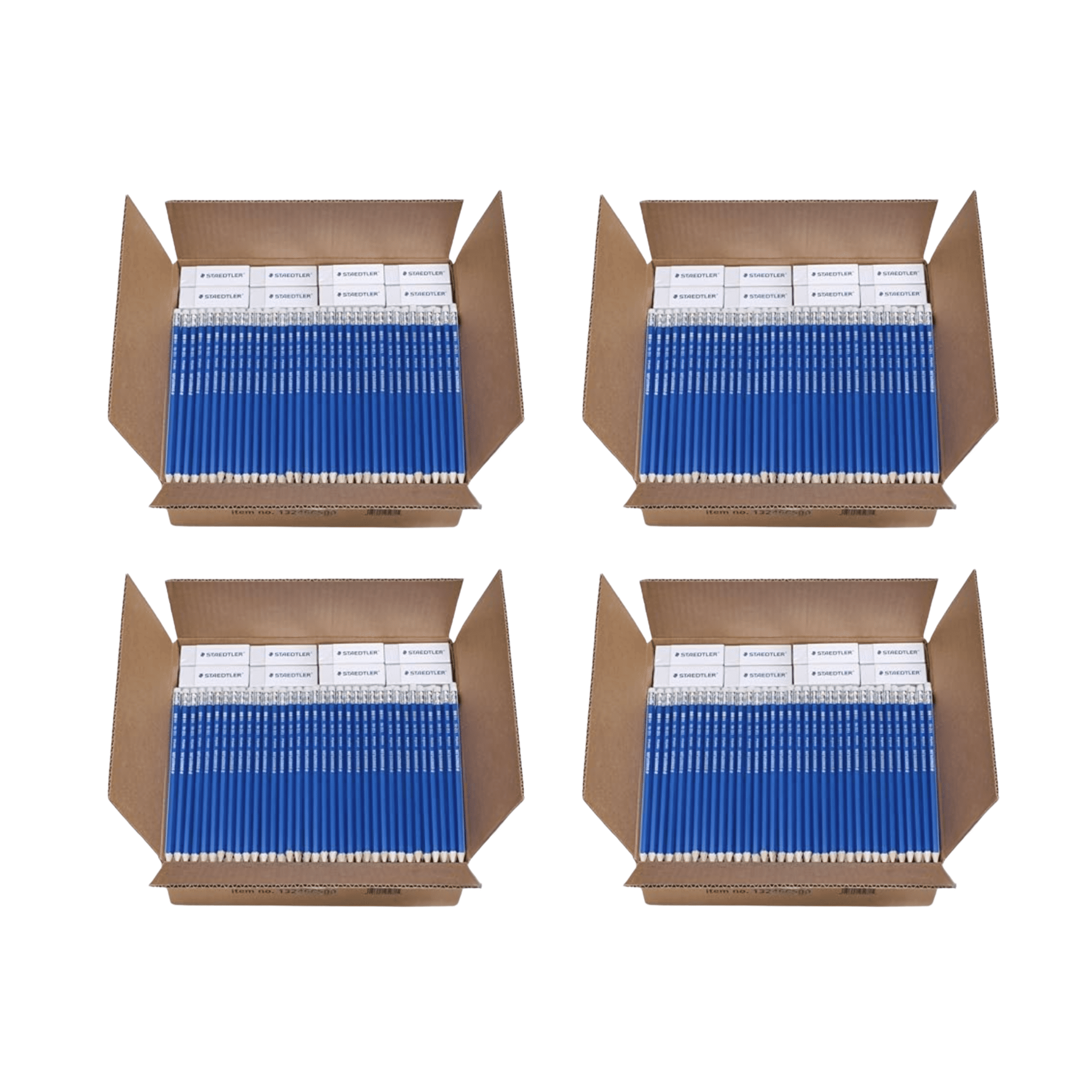 STAEDTLER Norica #2 HB Pencils Class Pack with Erasers 4 Pack , (4 sets of 144 pcs) Break-Resistant Lead, Pre-sharpened bulk back with PVC-Free Erasers, Count 576