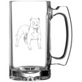thumbnail image 1 of STAFFORDSHIRE BULL TERRIER Dog Themed Etched 25oz Beer Mug, 1 of 1