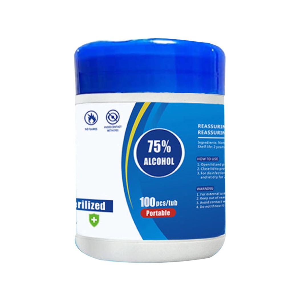 STAGA 100Pcs Disinfectant Wipes Portable 75 Alcohol Wet Wipes