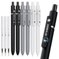 thumbnail image 1 of STAGEEK Black Gel Pens GX3, 6Pcs Fine Point Smooth Writing Pens with 3 Extra Refills, Black Ink Pens for Journaling, Writing, Office, Note Taking, Nurse Aesthetic(Black Gray White), 1 of 8