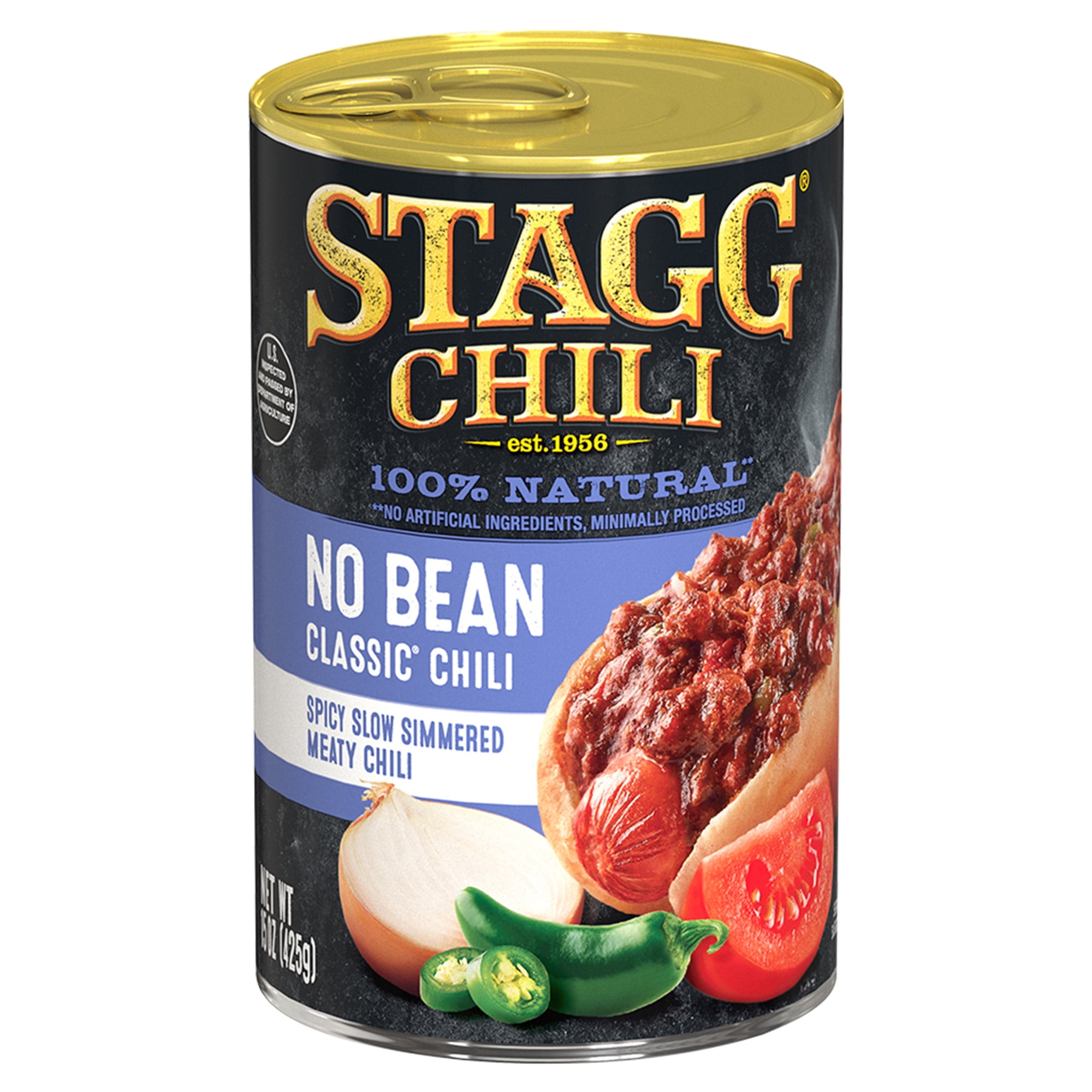 STAGG Classic Natural Chili with No Beans, Canned Chili, 15 oz