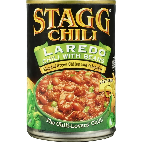 STAGG LARADO Chili with Beans, Shelf-Stable, 15 oz Steel Can