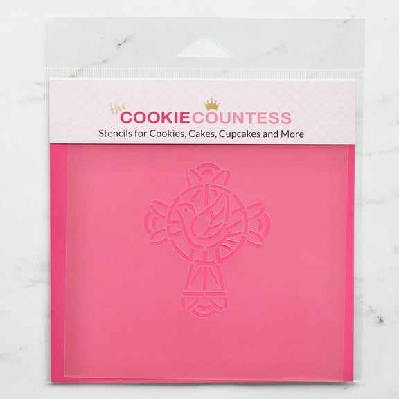 STAINED GLASS CROSS STENCIL