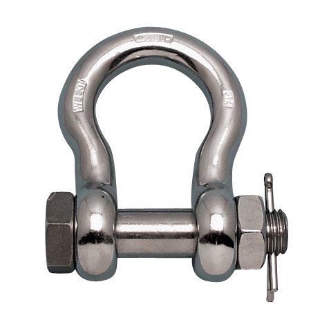 STAINLESS BOLT ANCHOR SHACKLE FS, 1" 316-NM