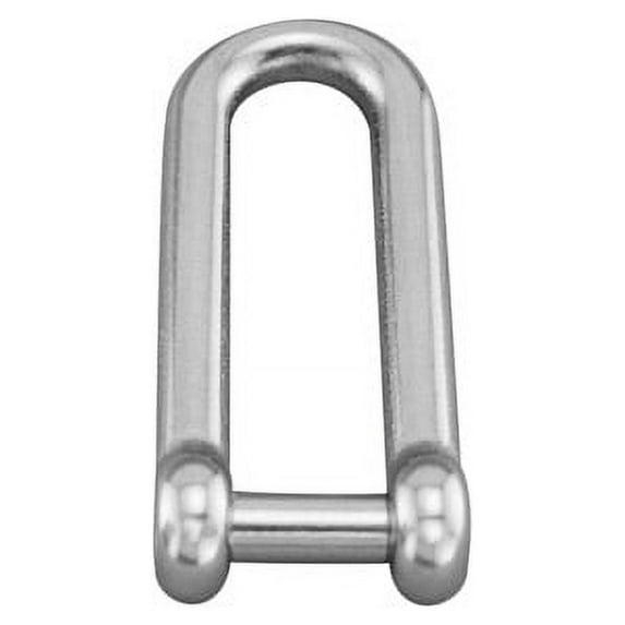 STAINLESS LONG D SHACKLE WITH NO SNAG PIN 1/2" 316 SS