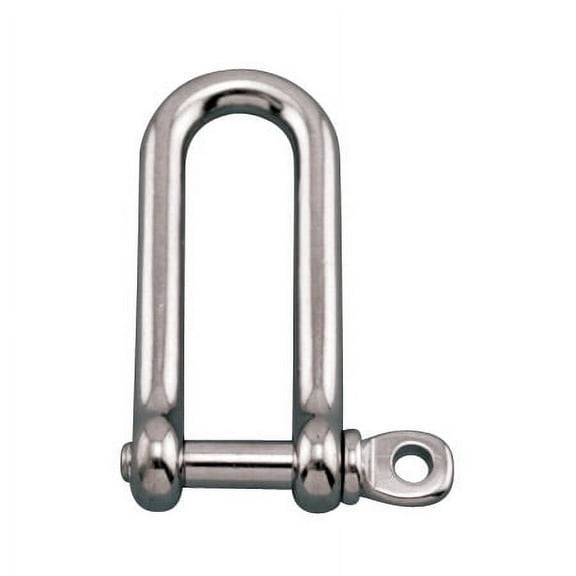 STAINLESS LONG D SHACKLE WITH SCREW PIN 5/32" 316SS