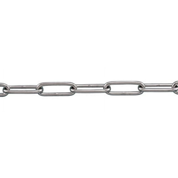 STAINLESS LONG LINK CHAIN (S6), 1/4", 304L SS (SOLD PER FOOT)