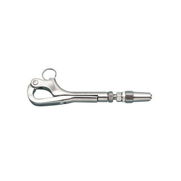 STAINLESS PELICAN HOOK QUICK ATTACH 1/2" X 1/4" WIRE, 316 SS