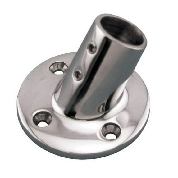 STAINLESS ROUND RAIL BASE, BOAT HARDWARE, BIMINI HARDWARE 7/8" 60 DEG, 316 SS