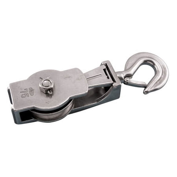 STAINLESS SEINE BLOCK WITH HOOK 4" (S0427-H100)