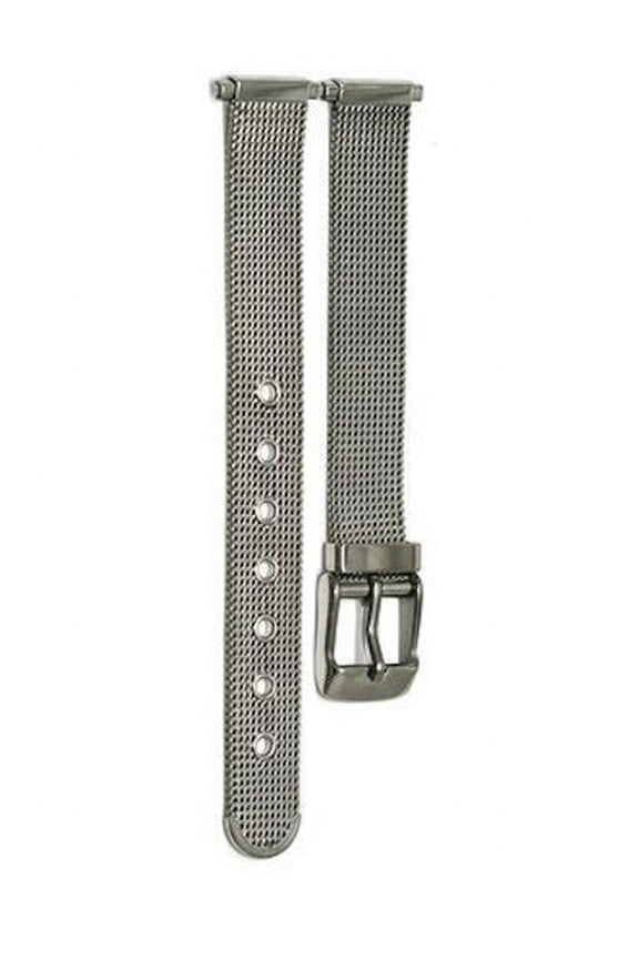 STAINLESS STEEL 12-16MM SILVER MESH VINTAGE BUCKLE WATCH BAND STRAP