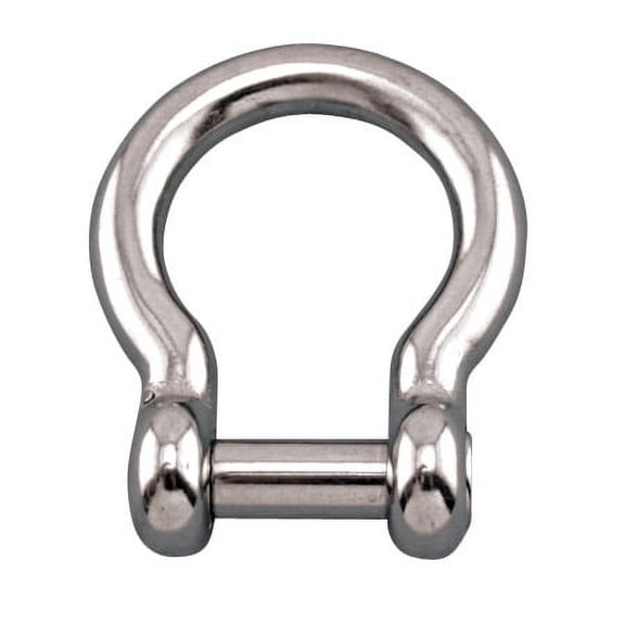 STAINLESS STEEL 316 BOW SHACKLE WITH NO SNAG PIN 1/2" (S0116-NS13)