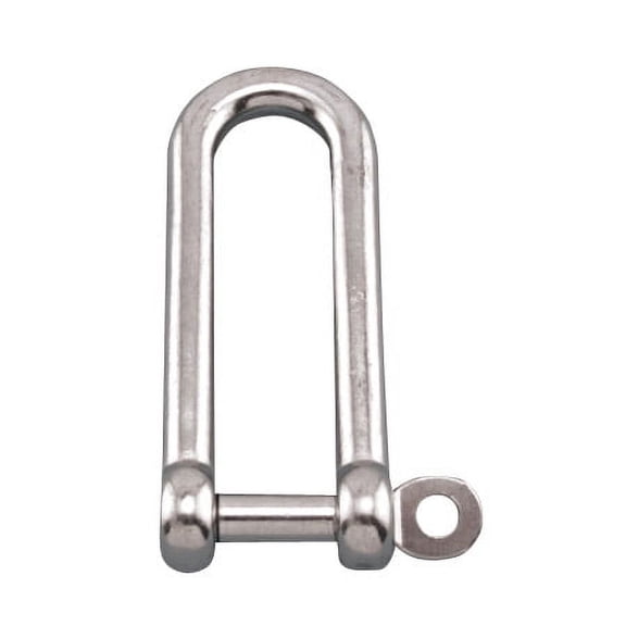 STAINLESS STEEL 316 LONG D SHACKLE 1/4" W/ CAPTIVE PIN (S0138-CP06)