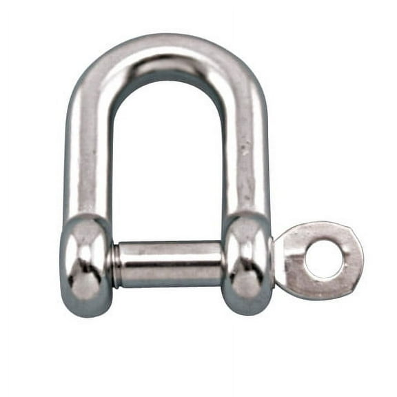 STAINLESS STEEL 316 STRAIGHT "D" SHACKLE 1/2'' CAPTIVE PIN (S0115-CP12)