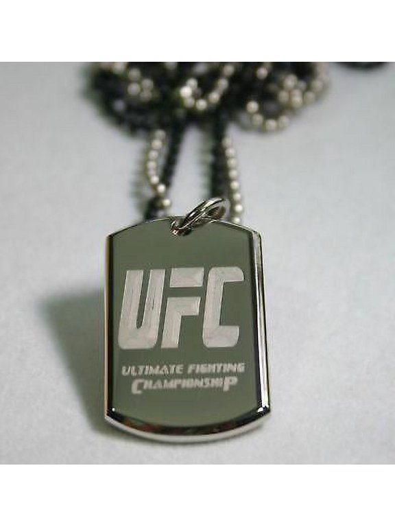 STAINLESS STEEL 3D MARTIAL ARTS ULTIMATE FIGHTING TAG NECKLACE PERSONALIZE