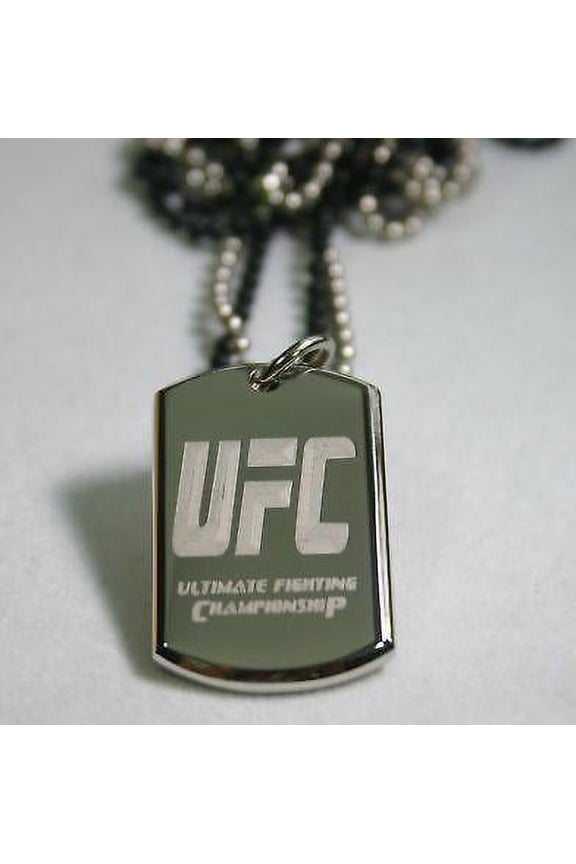 STAINLESS STEEL 3D MARTIAL ARTS ULTIMATE FIGHTING TAG NECKLACE PERSONALIZE