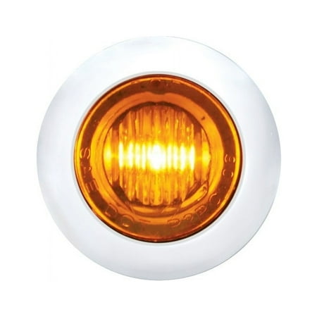 STAINLESS STEEL AMBER LED MINI CLEARANCE/MARKER LIGHT - AMBER LENS
