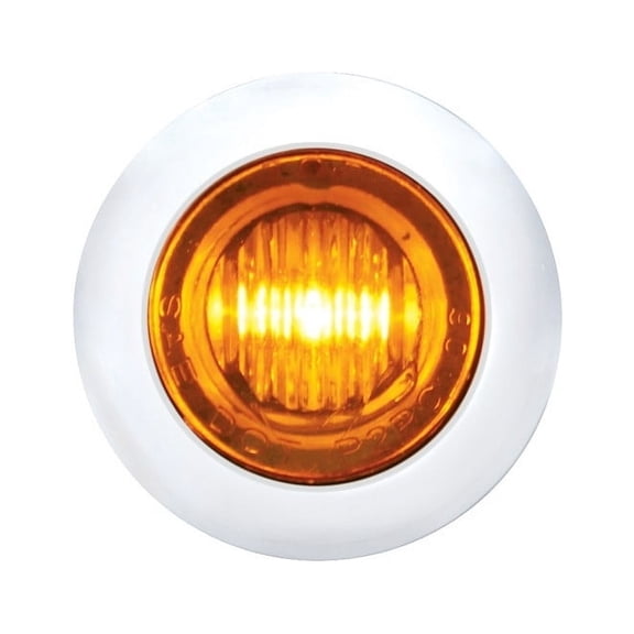 STAINLESS STEEL AMBER LED MINI CLEARANCE/MARKER LIGHT - AMBER LENS